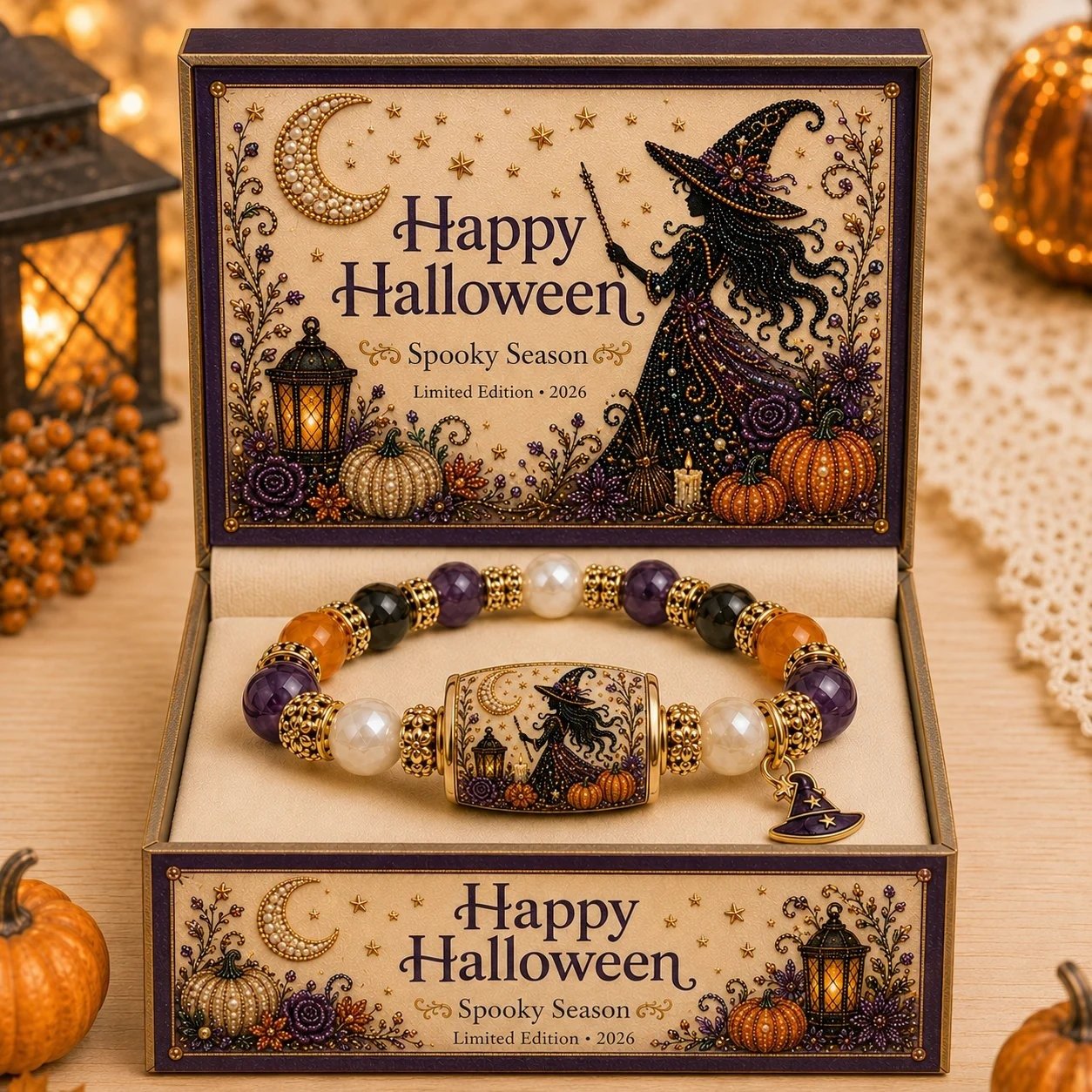 🎃🎃 Limited Edition Halloween Beaded Bracelet Set | Spooky Cute Gift Jewelry🎁