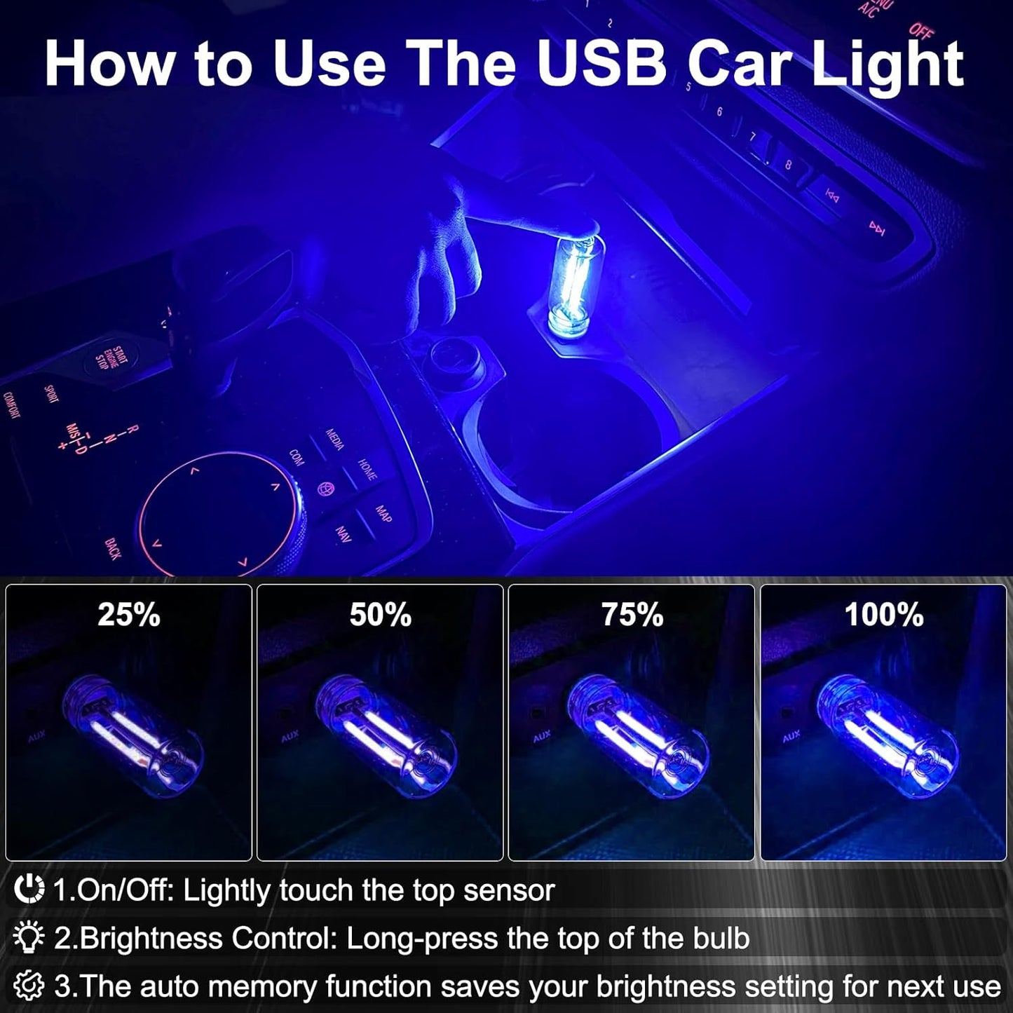 🔥Last Day 49% OFF-Car USB Night Light Bulb