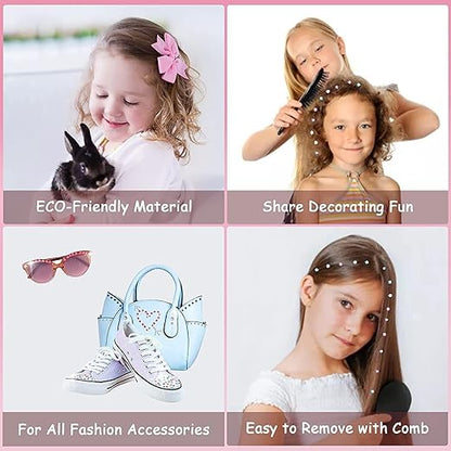 🔥Last Day 49% OFF - 💎Glitter Diamond Styling Tools Hair Gemstone Styling Set