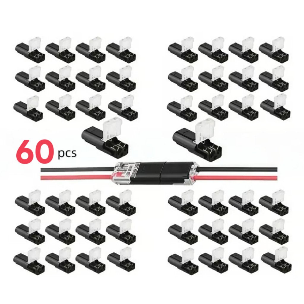 Last Day 49% OFF🔧Double-Wire Plug-in Connector Led Light Strip Connectors 2 Pin⚙️