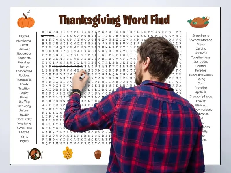 🔥Christmas Early Sale 49% Off🎁Christmas Word Search Poster(🎉Giant 36"x24" Wall Game)