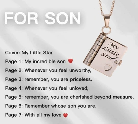 Last Day 49% OFF🔥My Little Star Book Necklace for Daughter & Son, Birthday Day Gift Graduation Jewelry of Love