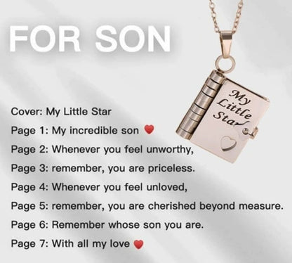 Last Day 49% OFF🔥My Little Star Book Necklace for Daughter & Son, Birthday Day Gift Graduation Jewelry of Love