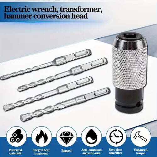 🔥Last Day 49% OFF-Rotary Hammer Adapter with Impact Drill Bits Set
