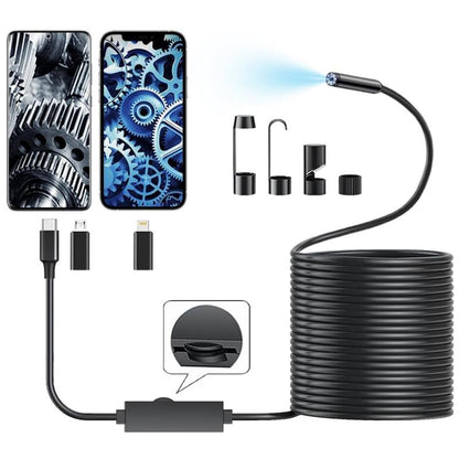 📷Professional Inspection Camera with LED Lights– Waterproof HD Endoscope for Auto Repair & Home Maintenance-YOY