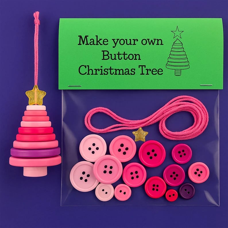 ☃️ DIY Button Snowman Ornament Kit– Handmade Charm for Your Gift