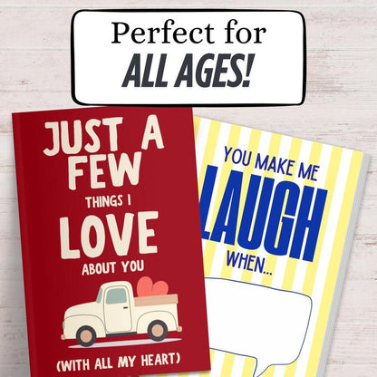 🔥Valentine's Day Special Offer 50% OFF - ❤️Just A Few Things I Love About You (With All My Heart) Fill In The Blank Gift Book📚