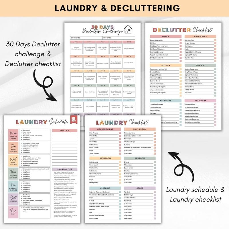 🎁Last Day 49% OFF📚ADHD Cleaning Planner Bundle