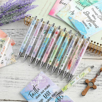 LAST DAY SALE 49% OFF✝️Christian Gifts Set: Motivational Pens & Bible Verse Notebooks – Inspire Your Faith Journey🌸
