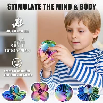 🔥LAST DAY - BUY 1 GET 1 FREE JUST £4.99 EACH🔥GearSphere - The Steampunk Whirling Wonder Fidget (Gear Ball)