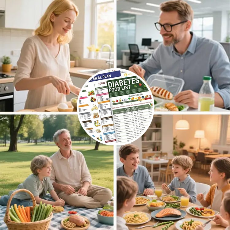 🎁Hot Sale 49% OFF - 3 Counts Diabetic Food Chart Brochure & Meal Planner - Low GI Foods, Calories, Glycemic Index, and Vitamin Chart