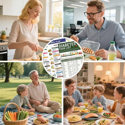 🎁Hot Sale 49% OFF - 3 Counts Diabetic Food Chart Brochure & Meal Planner - Low GI Foods, Calories, Glycemic Index, and Vitamin Chart