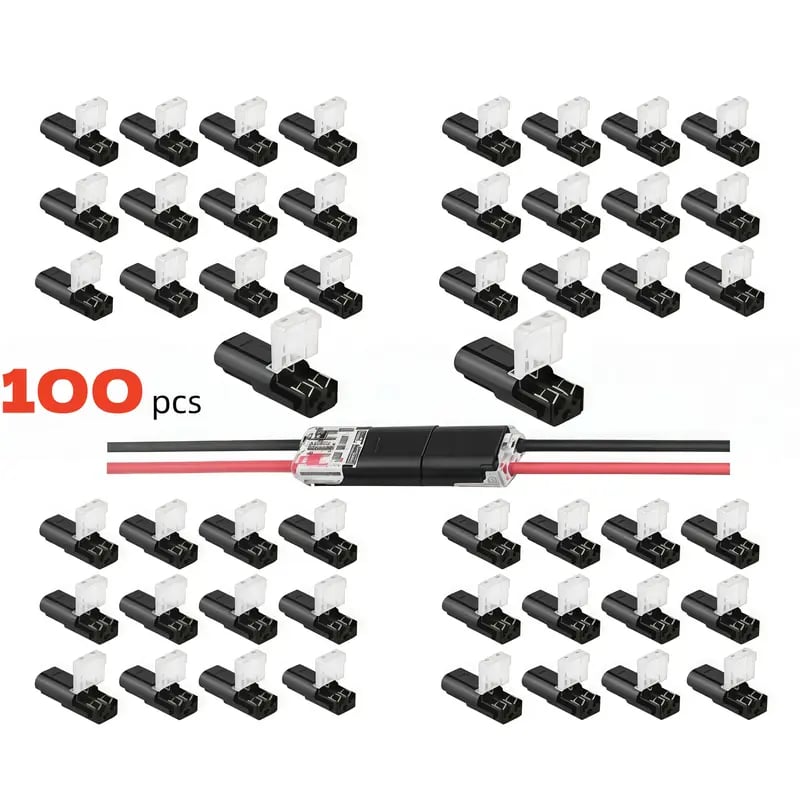 Last Day 49% OFF🔧Double-Wire Plug-in Connector Led Light Strip Connectors 2 Pin⚙️