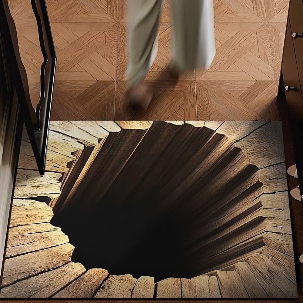 🔥Last Day 49% OFF👍Visual Illusion Endless Abyss Pattern HD Printed Non-Slip Doormat