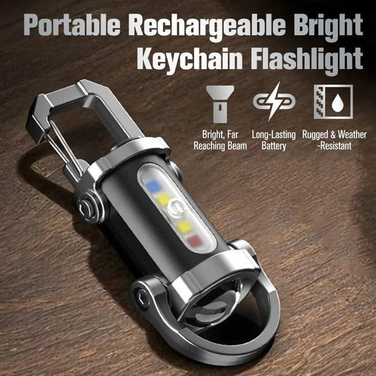 🔥LAST DAY 49% OFF Portable Rechargeable Bright Keychain Flashlight