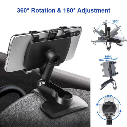 New Upgrades🔥360°Adjustable Car Dashboard Mobile Phone Holder📱Works with all mobile phones