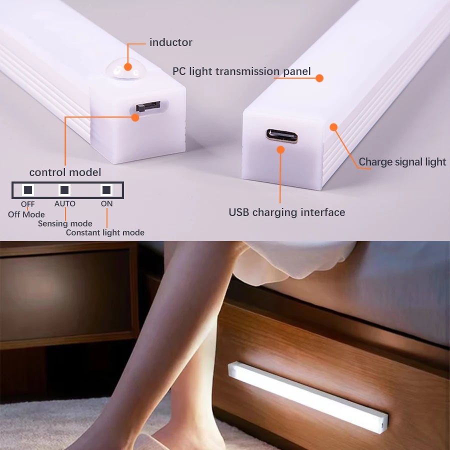 🎁Last Day Sale 49% OFF🔥-💡Punch-free Smart Sensor Magnetic Rechargeable LED Lights
