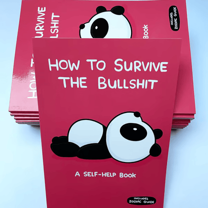 🔥Last Day 49% OFF-How To Survive The Bullsh!t Whimsical Cartoon Journal for Proper Stress Relief