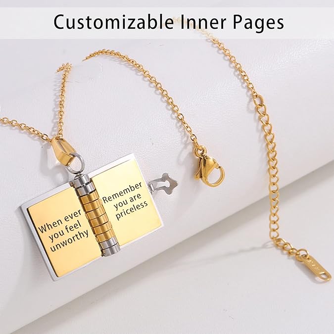 📿My Little Star Book Necklace for Daughter, Birthday Day Gift Graduation Jewelry of Love💖