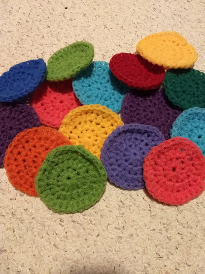 6-Piece Crochet Nylon Mesh Dish Scrubbers, Reusable Kitchen Cleaning Pads for Dishwashing