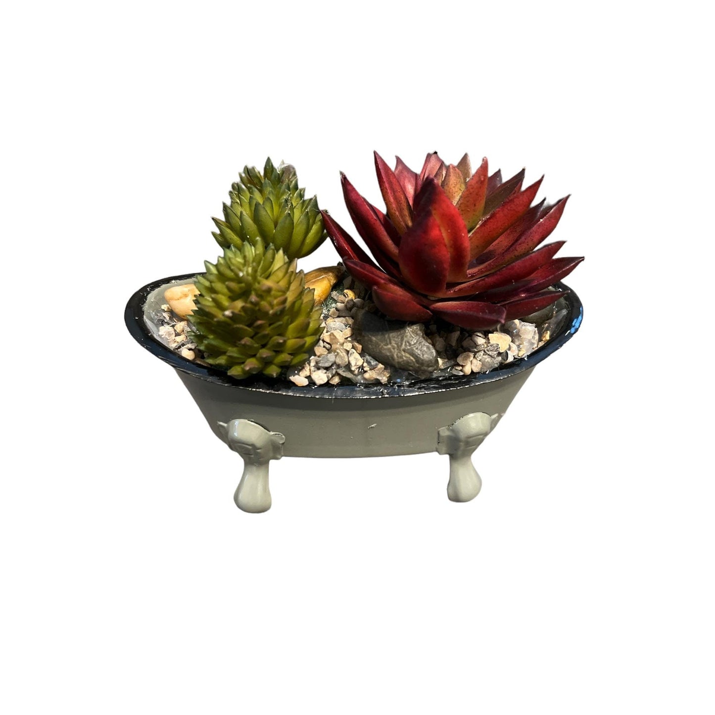 Soap dish  / metal garden tub