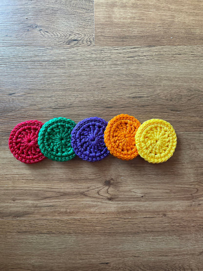 Handmade Crochet Nylon Dish Scrubber, Reusable Kitchen Scrubbie for Dishwashing and Cleaning