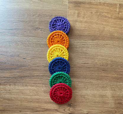 Handmade Crochet Nylon Dish Scrubber, Reusable Kitchen Scrubbie for Dishwashing and Cleaning