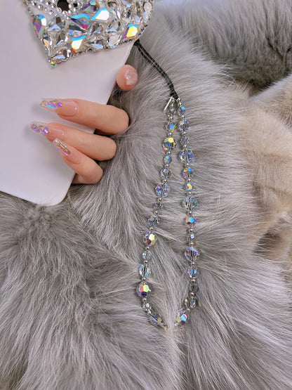 Faceted Austrian Crystal Phone Charm, Sparkly Beaded Wrist Strap Lanyard for Women, High-Shine Smartphone Accessory