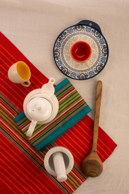 Colorful Salsa Kitchen Towels, Cotton Striped Dish Towels for Cooking and Cleaning