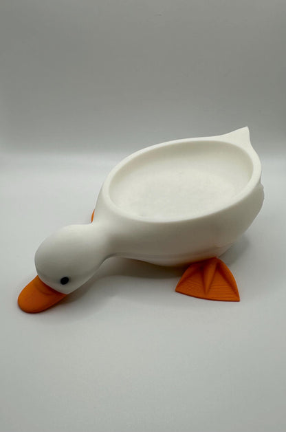 Self-Draining Duck Soap Dish - 3D Printed Eco-Friendly Soap Holder with Drainage Hole, Whimsical Bathroom & Kitchen Organizer, Non-Slip Duck Style Decor