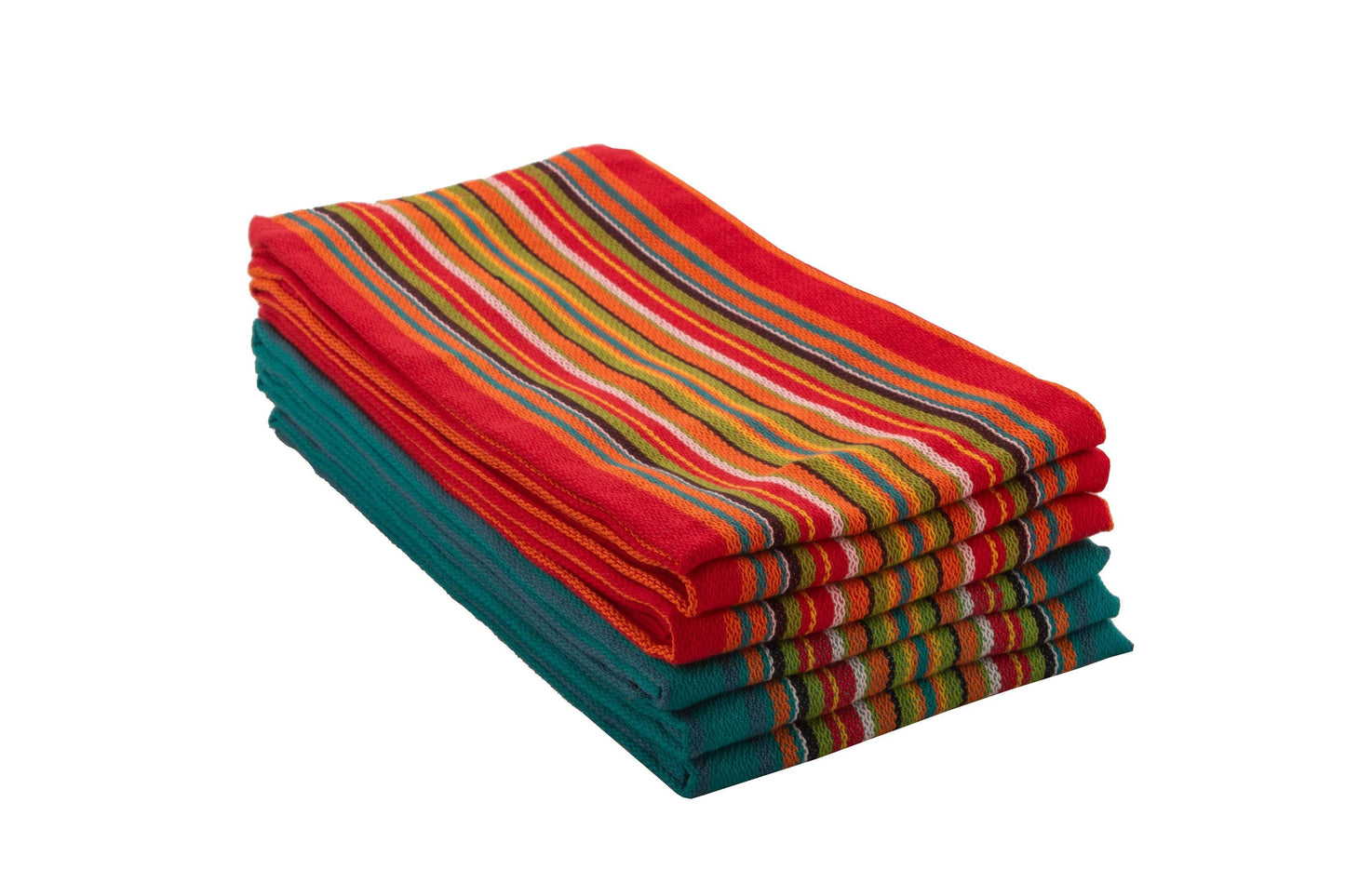 Colorful Salsa Kitchen Towels, Cotton Striped Dish Towels for Cooking and Cleaning
