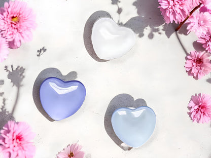 Handmade Resin Heart Phone Grip, Magnetic Stand Compatible with MagSafe, Elegant Adhesive Griptok Accessory for Smartphones