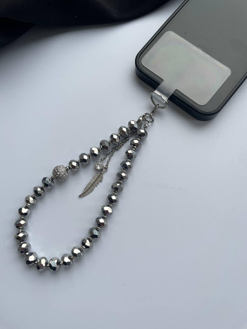 Luxurious Natural Baroque Pearl Phone Strap, Sparkling Crystal Wristlet with Parisian Chic Aesthetic, Elegant Gift for Her, Handmade Tech Accessory