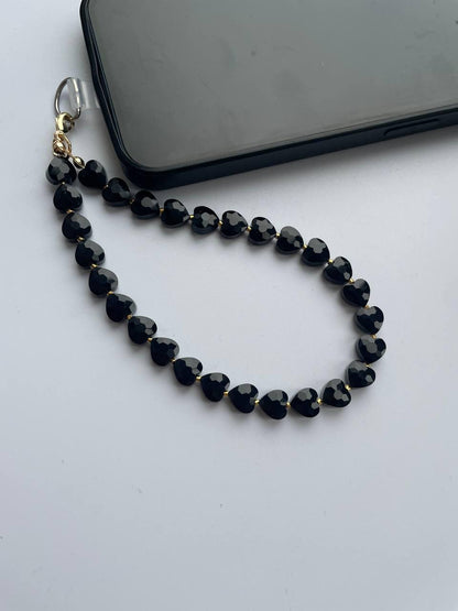 Luxurious Natural Baroque Pearl Phone Strap, Sparkling Crystal Wristlet with Parisian Chic Aesthetic, Elegant Gift for Her, Handmade Tech Accessory