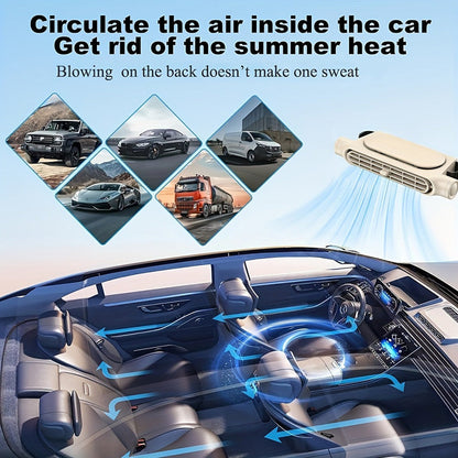 🔥Last Day Sale - 49% OFF🔥🚗 Dual Turbo Car Seat Fan | 3-Speed Cooling for Back & Seat