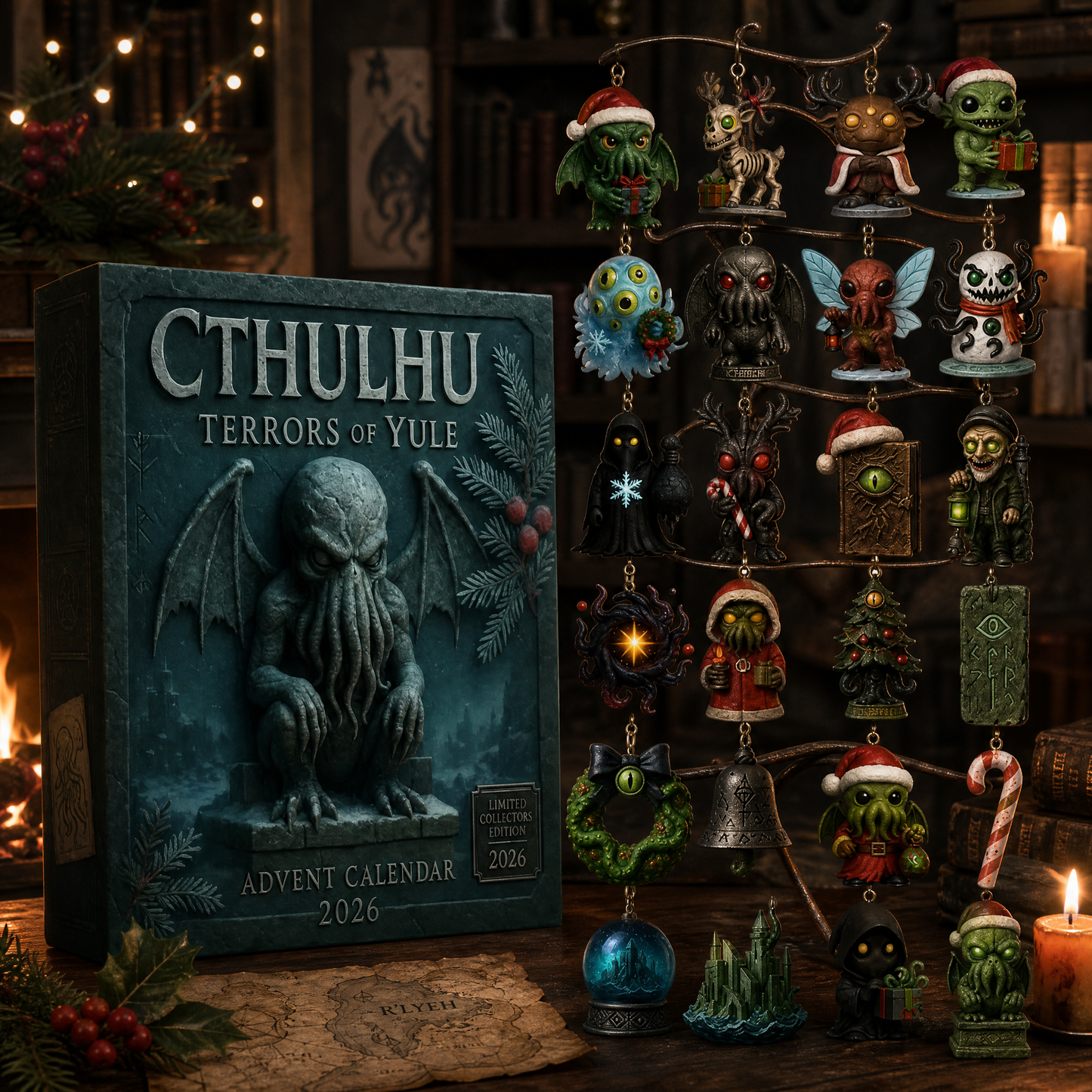 🎄Cthulhu Terrors of Yule Advent Calendar 2026 – 24 Days of Cosmic Dread & Exclusive Collectible Ornaments