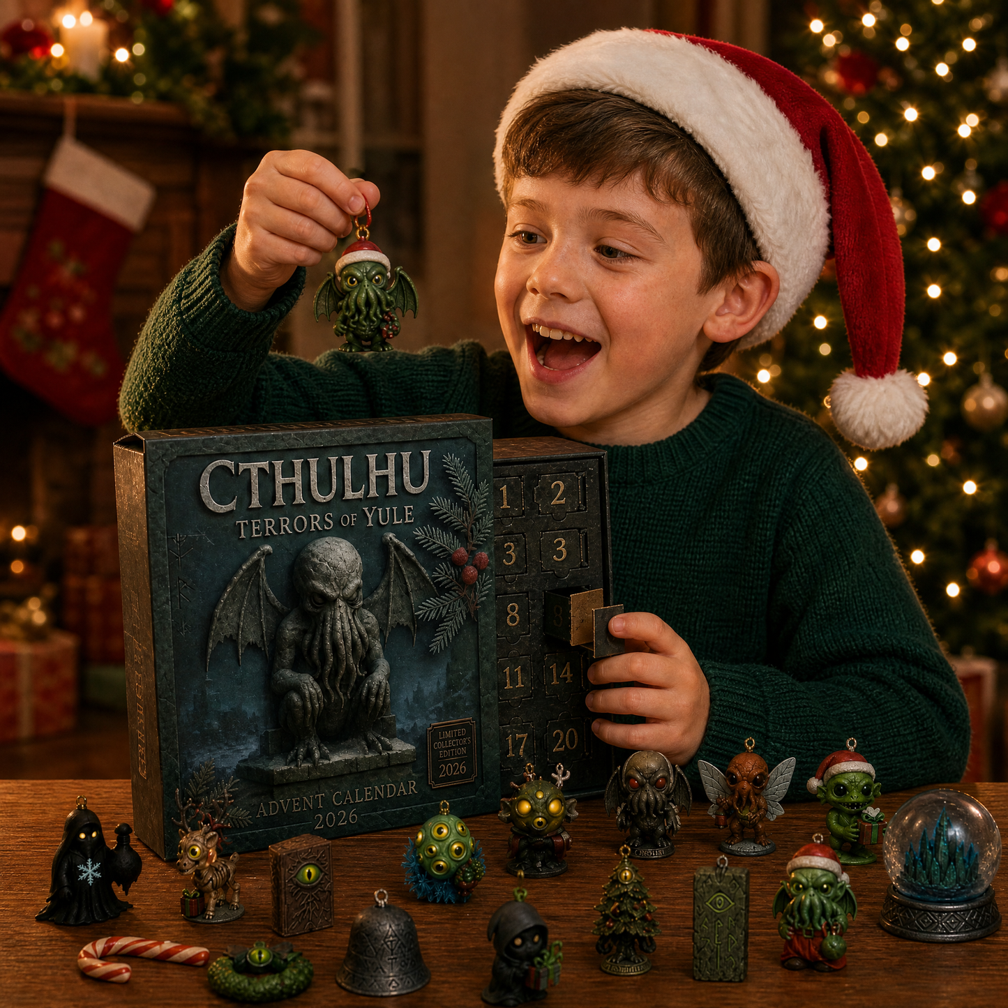 🎄Cthulhu Terrors of Yule Advent Calendar 2026 – 24 Days of Cosmic Dread & Exclusive Collectible Ornaments