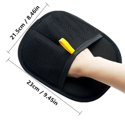 Pet Hair Removal Anti-Static Gloves - Highly Effective, Soft Silicone Material, Washable and Reusable (Home + Car Use)
