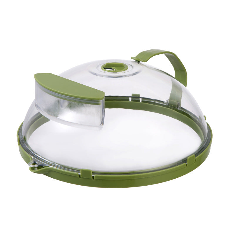 Clear Microwave Splatter Cover with Water Steamer and Handle