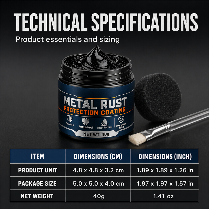 3-in-1 Black Metal Rust Repair & Protection Paste